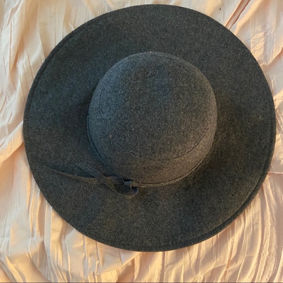 Leith Charcoal Grey Wide Brimmed Hat - Picture 1 of 7
